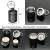 5 PCS Waterproof 1" Wide Pill Container Capsule Bottle Keychain & Clip - Blue