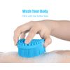 Silicone Body Brush, Soft Body Scrubber Shower Brush Exfoliating Cleaning Brush, Comfortable Face Skin Massage Tool (Blue)
