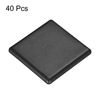 sourcing map Standard Plastic Square Aluminum Extrusion End Cap Black 45x45mm 40pcs