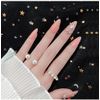 24pcs Almond Shape Nail Tips Water Drop Nail False Nail Making You More Nice ,Can Be Used For Wedding,Party,Holiday,Dating,Prom,Daily Life