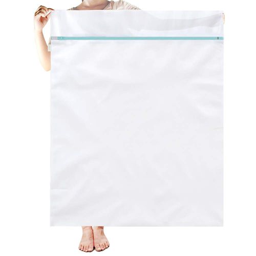 OTraki Large Mesh Washing Bag 43 x 35 in XL Laundry Bag Washer Machine Net Protector Large Washer Bag for Travel Camp College Student Dress Bedding Blanket Sheet Robe Cleaning Organizer Blue