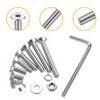 "700 Pcs M4 Flat Head Hex Socket Screws, Bolts, Nuts and Washers Set - Hexagon Socket Countersunk Machine Screws Assortment Kit"