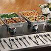 Party Essentials Plastic Serving Tongs, 3-Count, Black