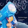 Fully Automatic Space Bubble Machine Gun Rocket 10 Hole Bubble Maker Toys PINK