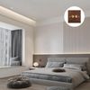 WJUAN 86 Type Double Light Toggle Switch, Black Walnut Colour Antique Brass Light Switch
