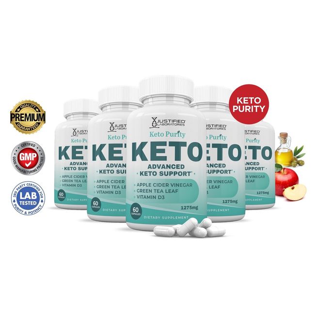 Keto Purity ACV Pills 1275 MG Stronger Than Gummies Keto Support 5 Bottle