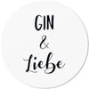 JUNIWORDS Mauspad Mousepad, Rund, Gin & Liebe (1009537)