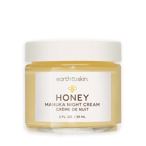 Earth To Skin Honey Manuka Calming Night Cream with Shea Butter, Vitamins E & D, Macadamia Seed Oil for All Skin Types (2.0 Fl Oz)