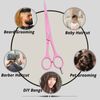 Pink Professional Barber Hairdressing Scissors THINNING Hair Cutting Shears Set+ CASE (Pink Scissors 6.5")
