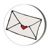 CARTOON VALENTINES DAY CARD 45mm Medium Fridge Magnet