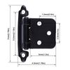 40Pcs Kitchen Cabinet Hinges Overlay Self Closing Face Mount Cupboard Door Hinge