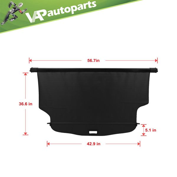 For GMC Acadia 2017-2021 2022 2023 Retractable Trunk Cargo Cover Security Shield