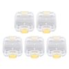 EXCEART 5Pcs Membrane Tooth Boxes Transparent Membrane Film Tooth Box with Latch Denture Storage Boxes
