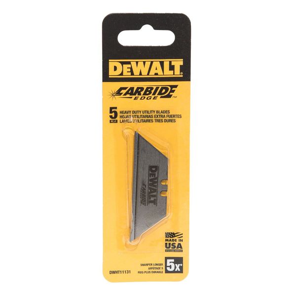 DeWalt DWHT11131 5 Pc. Carbide Edge Utility Knife Blade