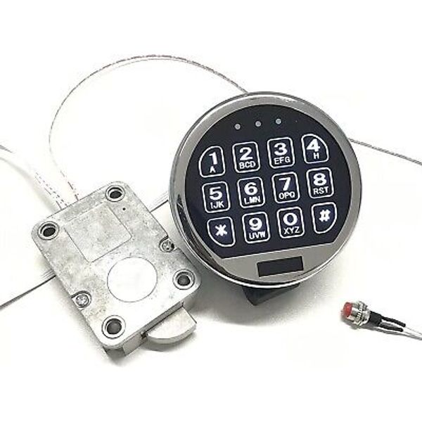 Gun Safe Lock Replacement LED Keypad Chrome With Swing Bolt Electronic Lock