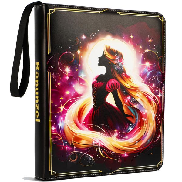 KarlyPro Premium Binder Compatible with Lorcana Tarding Cards 990 Pockets Collectible Card Holder for Sports Cards and other TCG Trading Cards with 55 Sleeves.