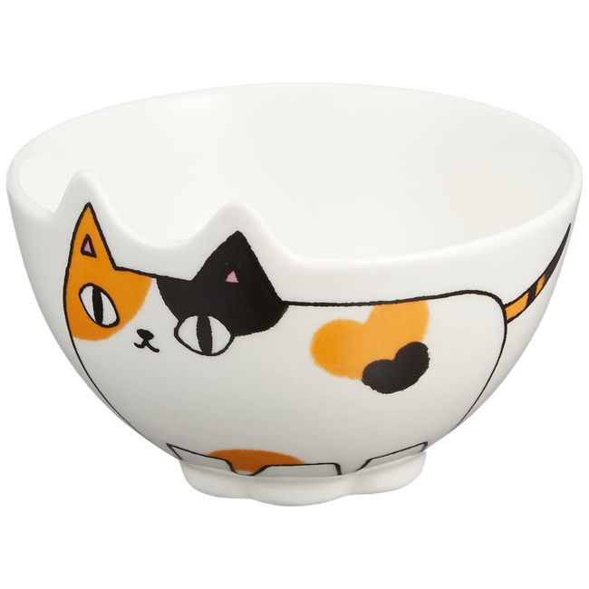 Ceramic Indigo Cat 3 Brothers Cat Shaped Rice Bowl Mike 23126 φ4.1 x H2.4 inches (10.5 x 6 cm)