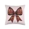 Coquette Bow Chocolate Candy Bar Pattern Girl Mom Throw Pillow