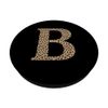 letter B leopard skin print pattern initial name monogram PopSockets Adhesive PopGrip