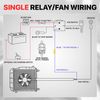 10" 12V Electric Raidator Cooling Fan Thermostat Wiring Relay Control Switch Kit