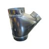 Gray Metal 6x5x4 Galvanized Wye 45 Deg