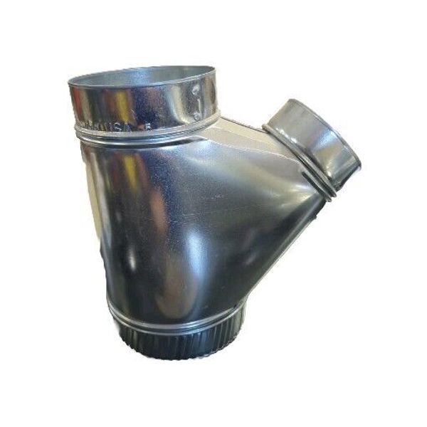 Gray Metal 6x5x4 Galvanized Wye 45 Deg