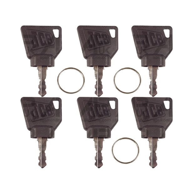 6pc Pack Ignition Switch Starter Keys Replacement for JCB 3CX Digger Plant Excavator Loadall