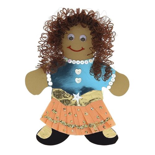 Hygloss 16 oz Curly Doll Hair For Crafts Assorted Colors- Premium Synthetic Hair for Doll Making, Puppets, and Arts & Crafts Projects – Easy Application, 4 Colors Available