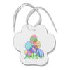 TooLoud Gel Look Easter Eggs Paw Print Shaped Christmas Ornament