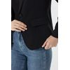Womens One Button Blazer Lightweight Office Work Suit Jacket (918 Black, S)
