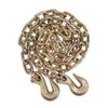 3/8" X 12' G70 Chain with Grab Hooks, WLL 6,600 lbs