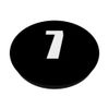 Number Seven Numeral 7 Plain White Numbers PopSockets Swappable PopGrip