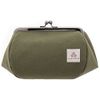 watona Canvas Purse Cosmetic Pouch 4.5 Size Large, green (olive green)