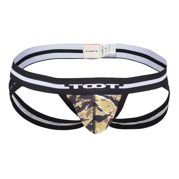 Toot YB25L400 Men's Tigers Clutch Jock Strap, Black