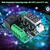 2Pcs W1209 DC 12V Digital Temperature Controller Board Module Switch Micro Thermostat -50-110°C Electronic Thermometer with Waterproof Sensor Probe