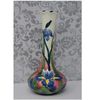 Old Tupton Ware Tube Lined Blue Iris Bud Vase 21cm 8'' TW1222