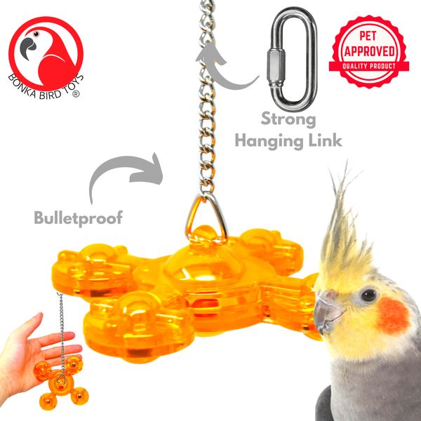 Bonka Bird Toys 0006 Small Space Station Bulletproof Rattle Puzzle Cage Toy Pet