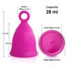 Peachlife Ring Menstrual Cup - Reusable for 10 Years - Medium Size, Medium Firm