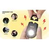 POLICE Mini Personal Alarm Keychain   Emergency Siren Flashlight Black
