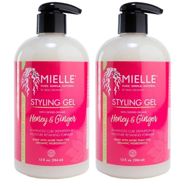 Mielle Honey and Ginger Styling Gel 13oz Pack of 2