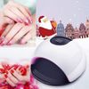 UV LED Nail Dryer, Infrared Detection, 80W, Double Efficiency, Infrared Whitening Function, For Manicure, 4-Stage Timer Settings, Can Be Used for Hands and Feet (White) [Parallel Import]