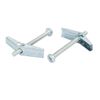 sourcingmap M4 x 50mm Male Thread Spring Loaded Hollow Wall Round Head Toggle Bolt 10pcs