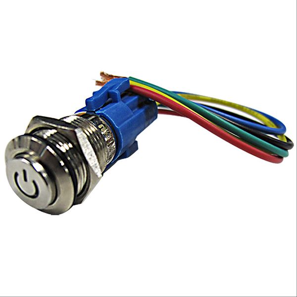 Built-in LED Illumination! Embedded Push Switch [Red] ac325-01