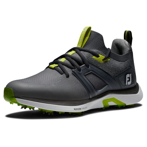 FootJoy Men's Hyperflex Golf Shoe, Charcoal/Grey/Lime, 11.5