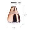 4 Pack Flavless Replacement Head, Facial Hair Removal Tool for Women Smooth Finishing, With Cleaning Brush(Rose Gold)