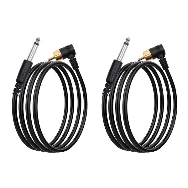 TATELF RCA Tattoo Clip Cord, 1.8M Professional Tattoo Power Cable for Rotary Machine 2 Packs