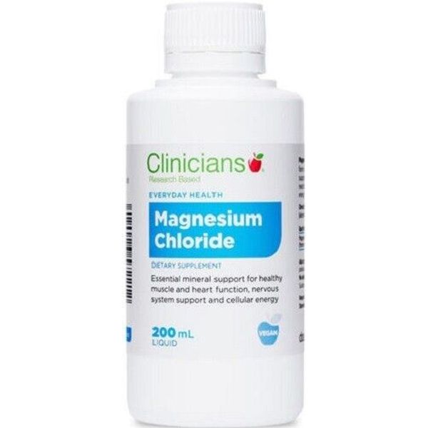 Clinicians Magnesium Chloride Liquid 200ml   -  made in New Zealand