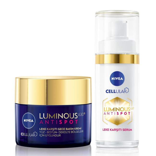 NIVEA Luminous630 Leke Karşıtı Serum 30ml ve Luminous630 Leke Karşıtı Gece Yüz Kremi 50ml