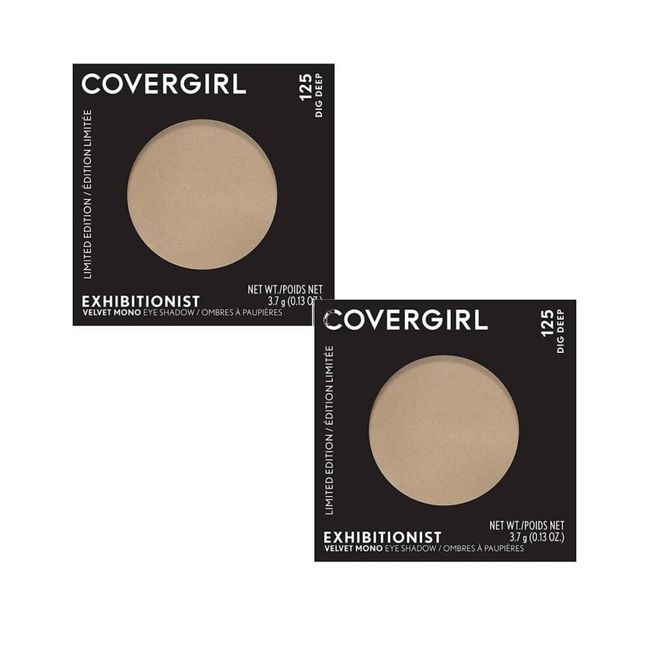 COVERGIRL Exhibitionist Velvet Mono Eye Shadow 125 Dig Deep Pack Of 2