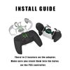 EXknight Leverback FPS Paddles Attachment, Back Buttons Gaming Paddles for PS5 Controller (White)